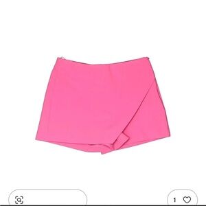 Zara Hot Pink Wrap-Style Skort
